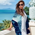 thumbnail image 6 of Starry Shark Translucent Chiffon Silk Scarf - Breathable Light Women's Fashion Wrap Shawl 70.86x28.7in, 6 of 6