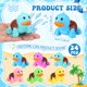 thumbnail image 3 of Juguete de baño de goma con forma de tortuga y pato para niños que brillan en la oscuridad, 24 unidades, 3 of 5