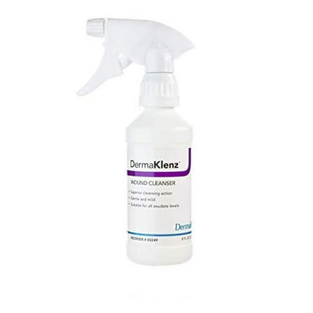 DermaKlenz Skin Cleansing Wound Wash, 2 Pack - 4 oz. Spray Bottle – No Rinse Saline Solution, Zinc Infused, Latex and Detergent Free - Non-Irritating Antiseptic for Scrapes, Cuts, Scars, Piercings