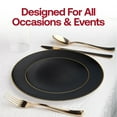 thumbnail image 6 of Smarty 7.5" Black Gold Rim Organic Disposable Plastic Salad Plates 120ct, 6 of 7