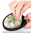 thumbnail image 3 of Silicone Non-Slip Drink Coasters with Removable Printed Absorbent Felt Pad - Set of 4 - Lavender, 3 of 3