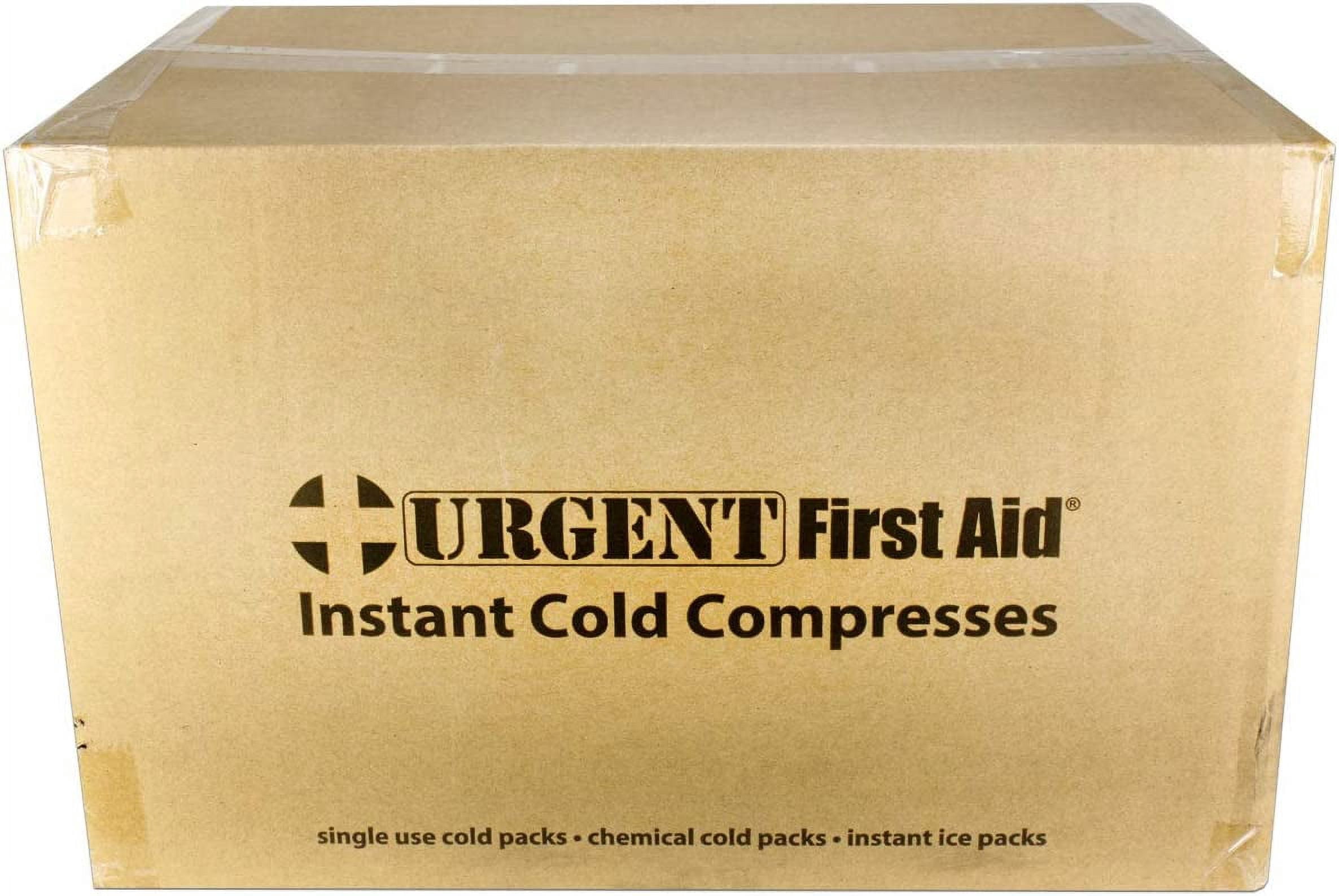 Case of 50 Large Instant Cold Packs, 6" x 9" - Disposable Cold Compresses - No pre-chilling required for quick, effective first aid treatment & relief of aches, pains, bumps & bruises