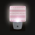 thumbnail image 3 of Pink Background White Lace Border Hearts Valentine LED Night Light Sensor Lamp Plug-in Adjustable Brightness 2 Pack, 3 of 7