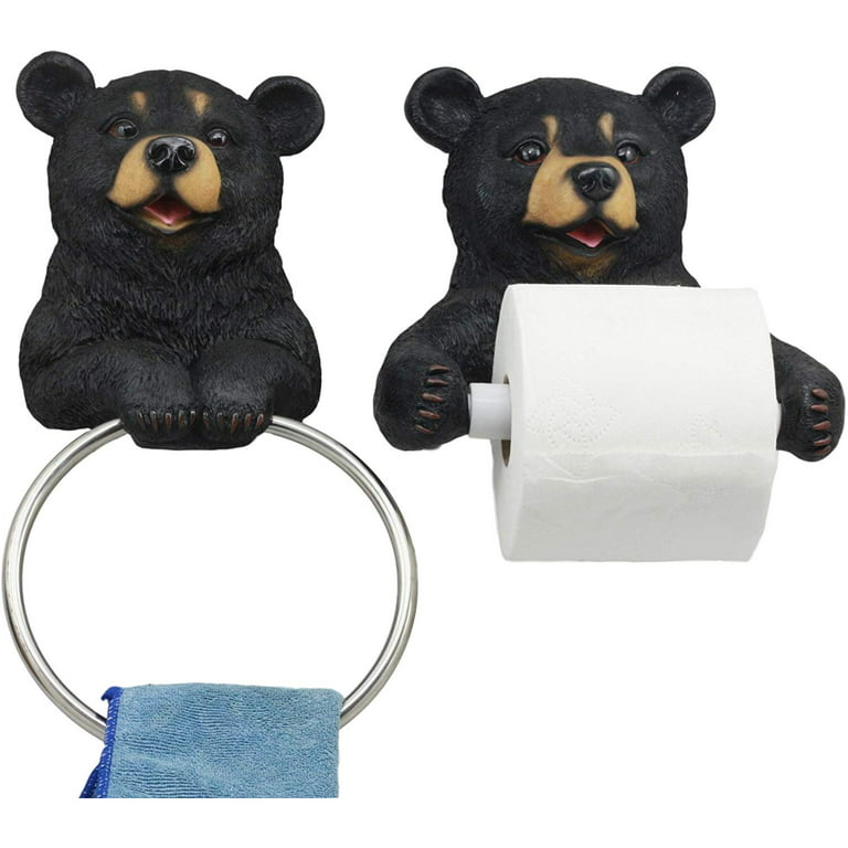 Whimsical Bear Standing Toilet Paper Holder