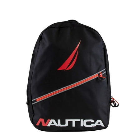 Nautica Kids Diagonal Zip Full Size Backpack Black