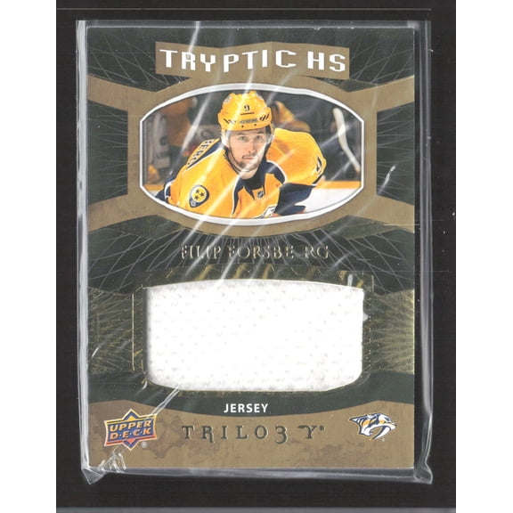 2018 Upper Deck Trilogy Tryptichs T-PRE2 Filip Forsberg Jersey #/149 Hockey Card