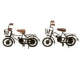 thumbnail image 6 of 12"W, 7"H Black Metal Bike Sculpture with Wood Accents, by DecMode (2 Count), 6 of 9