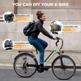 thumbnail image 3 of Jasion Roamer ST 26" Electric Bike for Adults, Step-Through Commuter E Bike, 500W Motor, 28 MPH, 48V 11Ah Removable Battery, 62-Mile Range, City Cruiser Ebike, Green, 3 of 8