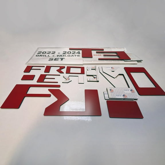 Advanced Trims Tailgate   Grill Raised Plastic Letters Inserts Compatible with Frontier 2022 2023 2024 2025 (Matte Red)