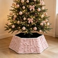 thumbnail image 2 of Christmas Tree Collar, Velvet Foldable Tree Skirt, Easy Setup Stand Base Cover for Artificial Trees, Holiday Home Decoration for Winter Farmhouse and Christmas Party, 2 of 5
