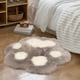 thumbnail image 4 of pstuiky Alfombra de lana sintética con forma de pata acogedora de felpa de pelo largo para sala de estar dormitorio y mesita de noche., 4 of 6