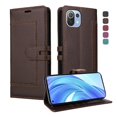 thumbnail image 1 of Premium Wallet Case for Xiaomi 11 Lite with Card Slots & Kickstand, Flip Cover Brown, 1 of 7