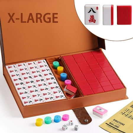 高級壓克力麻將 Chinese Numbered X-Large Red Tiles Mahjong set / Board (Best Mahjong Game For Android)