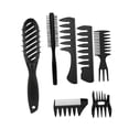 thumbnail image 2 of Juego de 7 peines y cepillos para peinar cabello para hombres: cepillo giratorio para dar volumen y cepillo ventilado para secar con secador, color, 2 of 8
