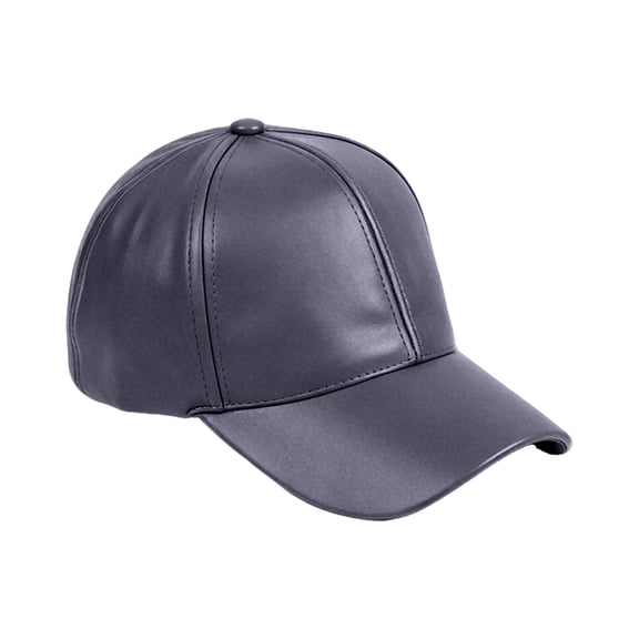 Adjustable Leather Peaked Cap, Unisex Classic Baseball Cap, Solid Color Outdoor Sun Shade Hat, Durable Wear Resistant Headwear for Outing Shopping Outdoor Activity Retro Fashion Casual Cap,BU2