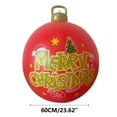 thumbnail image 3 of Lksixu Giant Inflatable Christmas Ball Ornaments, Outdoor Christmas Decorations 24 inch PVC Large Hanging Decorated Balls with Exquisite Pattern, Reusable Xmas Blow Up Balls for Yard Lawn Porch Garden, 3 of 7
