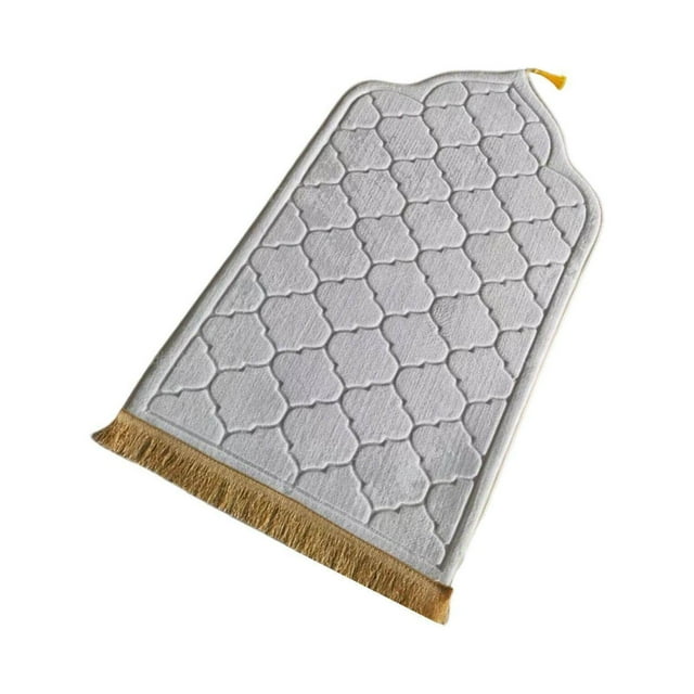 Prayer Rug Worship Mat Floor Carpet for Outdoor Bedroom Polyester Area Rugs Travel Birthday Gifts White