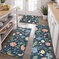 thumbnail image 2 of Pioneer Flower Floral Print Pattern Kitchen Rugs Sets Of 3,Kitchen Runner Rugs Non Skid Washable,Decorative Kitchen Floor Mats for Kitchen,Sink,Laundry,17"x30"+ 17"x47" + 17"x59", 2 of 6
