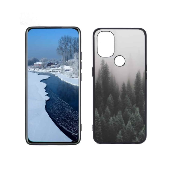 Foggy-Forest-128 Phone Case, Degined for OnePlus Nord N10 Case Men Women, Flexible Silicone Shockproof Case for OnePlus Nord N10