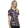 thumbnail image 2 of Cherokee Infinity Women Medical Scrubs Top V-Neck CK634, M, Night Bloom, 2 of 7