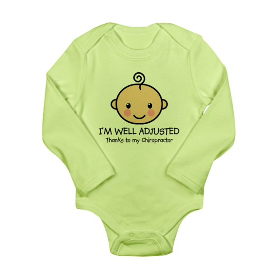 CafePress - Well Adjusted Baby (Fair) Long Slv Infant Bodysuit - Long Sleeve Infant Bodysuit
