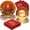 Xmas 72pcs red gold, variant on 72PCS Christmas Plates and Napkins for Party Decorations, Set of 24 Merry Christmas Disposable Tableware Supplies, Cute Cats Themed Christma Paper Plates for Xmas Party