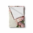 thumbnail image 2 of Peach Soft Flannel Fleece Blanket, Hand Drawn Botanical Pattern Spring and Summer Flowers Blooming Nature Theme, Cozy Plush for Indoor and Outdoor Use, 70" x 90", Coral Green Yellow, by Ambesonne, 2 of 6