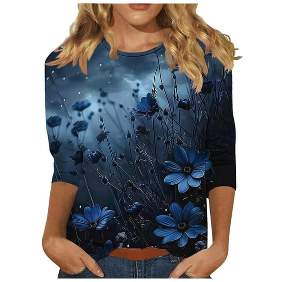 Women Blouse 3/4 Sleeve Petite, Button Down Blouses for Women Workout Tops for Women Plus Womens Tunic Tops Dressy Casual 3/4 Sleeve Tee Shirts Womens Graphic