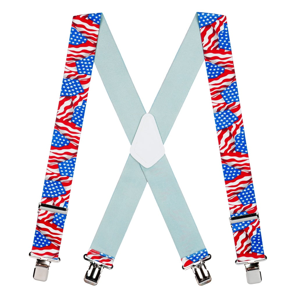SuspenderStore Suspender Store American Flag Suspenders 2Inch Wide