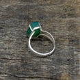 thumbnail image 5 of Solid 925 Sterling Silver Coffin Ring, Natural Green Onyx Gemstone Ring, Statement Ring, Unique Handcrafted Jewelry For Women/Men, 5 of 6