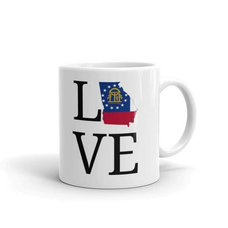 

15 oz State Pride Georgia Love Peach Valentines Day Lover Gifts Coffee Ceramic Tea Mug