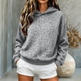 thumbnail image 2 of HCYSFG Cheetah Print Tops For Women Leopard Print Hoodies Drop Shoulder Long Sleeve Loose Fit Ribbed Cuffs Everyday Pullover Sweatshirts, 2 of 4