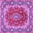 thumbnail image 1 of Ahgly Company Indoor Square Medallion Purple Traditional Area Rugs, 6' Square, 1 of 4