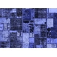 thumbnail image 1 of Ahgly Company Machine Washable Indoor Rectangle Patchwork Blue Transitional Area Rugs, 2' x 3', 1 of 4