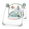 Bright Starts Whimsical Wild Portable Compact Baby Swing with Taggies, Unisex, Newborn and up