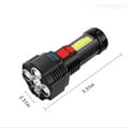 thumbnail image 3 of Rechargeable Portable Flashlight | Super Bright LED Searchlight Handheld | 5 T900 Wicks | 450m Long Range | USB Quick Charge | IPX7 Waterproof | 4 Light Modes | Home Outdoor Patrol | 13.5x6cm, 3 of 9