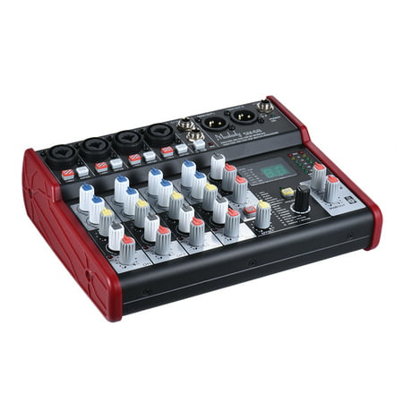 Muslady SM-68 Portable 6-Channel Sound Card Mixing Console Mixer Built-in 16 Effects with USB Audio Interface for Recording DJ Network Live Broadcast