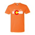 thumbnail image 1 of Adult Distressed Colorado Flag Rocky Mountains Deluxe T-Shirt, 1 of 1