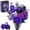 purple, variant on Purple and Black Roses Bouquet Building Block Set 822 Pieces