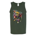 thumbnail image 3 of Dean Russo Some Angels Dog Lover Mens Graphic Tank Top, Forest Green, 3X-Large, 3 of 6