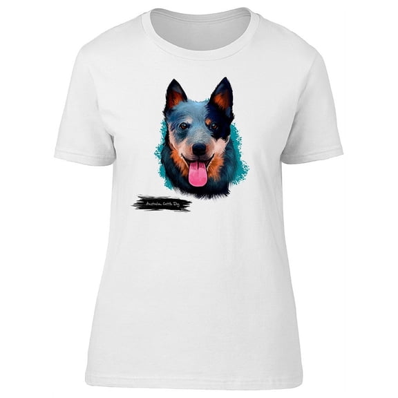 Australian Cattle Watercolor Dog T-Shirt Women -Image by Shutterstock, Female XX-Large