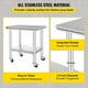 thumbnail image 3 of VEVOR Stainless Steel Work Table with Wheels 24 x 30 Prep Table with casters Heavy Duty Work Table for Commercial Kitchen Restaurant Business (24 x 30 x 32 Inch) VEVOR 24 x 30 x 32 Inch mesa de trabajo con cuatro ruedas, 3 of 7