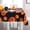 Orange Pumpkin, variant on Fall Thanksgiving Tablecloth,Autumns Pumpkin Maple Leaf Country Table Cloth,Waterproof Resistant Durable Square Table Cover (60 X 60 INCH)