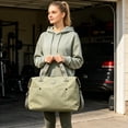 thumbnail image 6 of Canvas Duffel Bag for Women, Large Capacity Travel Weekender with Crossbody Strap, Casual Gym Tote for Yoga, Overnight Carryall, Weekend Getaway, Daily Outing, Adjustable Handbag, 6 of 6