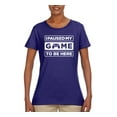 thumbnail image 2 of I Paused My Game to be Here Gaming Sports Womens Graphic T-Shirt, Purple, 2XL, 2 of 3