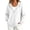 White, variant on Women Full Zip Hooded Jacket Sevevn Drawstring Dual Side Pockets Long Sleeve Loose Casual Sweatshirt Outerwear For Spring Fall Daily Wear