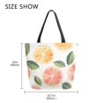 thumbnail image 5 of FORMRS Womens Canvas Tote Bag with Zipper Inner Pocket Shoulder Handbag, Watercolor Orange, 5 of 7
