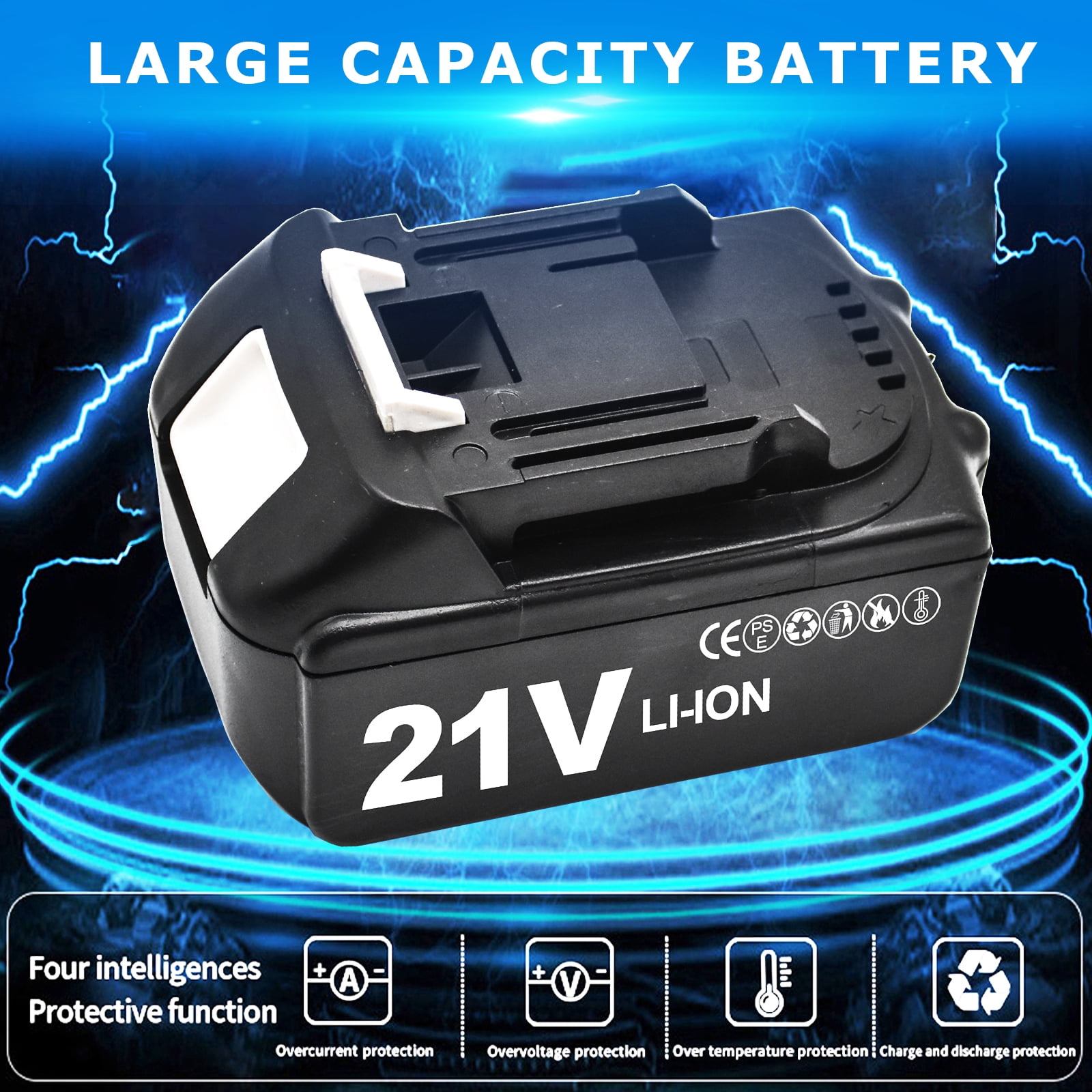 iMeshbean Cordless Impact Wrench 21V 1/2" Electric Impact Gun Kit, Screwdriver High Torque Repair And Installation Tools with 2 PACK 5.5Ah Battery & Fast Charger, 6pcs Socket