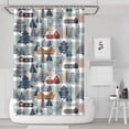 thumbnail image 1 of Rideau de Douche pour Salle de Bain Style Ferme de Noël, Rideaux de Douche Enneigés, Imperméables et Frais, Crochets de Rideau de Douche Inclus, 72x72 Pouces, 1 of 5