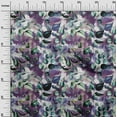 thumbnail image 3 of oneOone Cotton Jersey Purple Fabric Leaves Quilting Supplies Print Sewing Fabric By The Yard 58 Inch Wide, 3 of 6